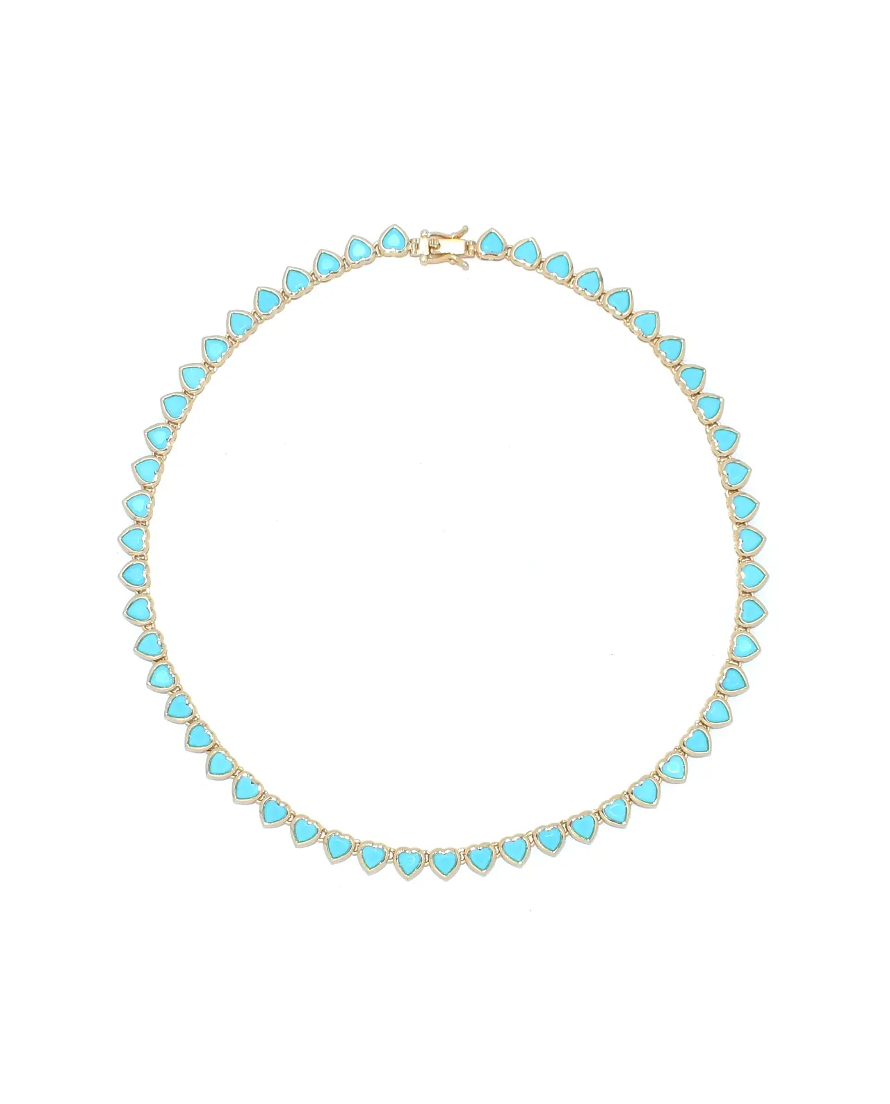Heart Tennis Ketting Turquoise
