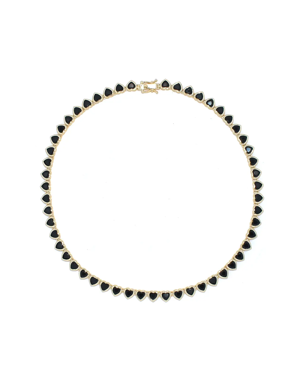 Heart Tennis Ketting Zwart
