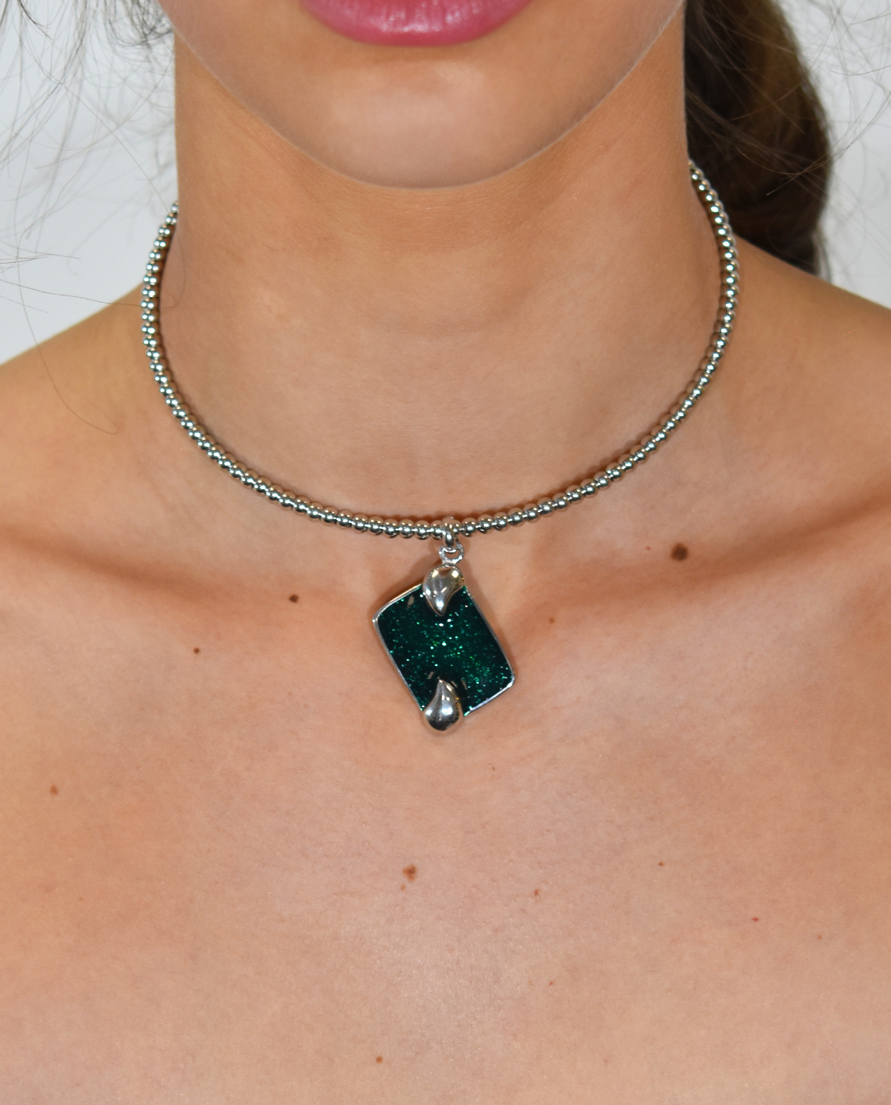 Natasja Ketting Zilver Groen