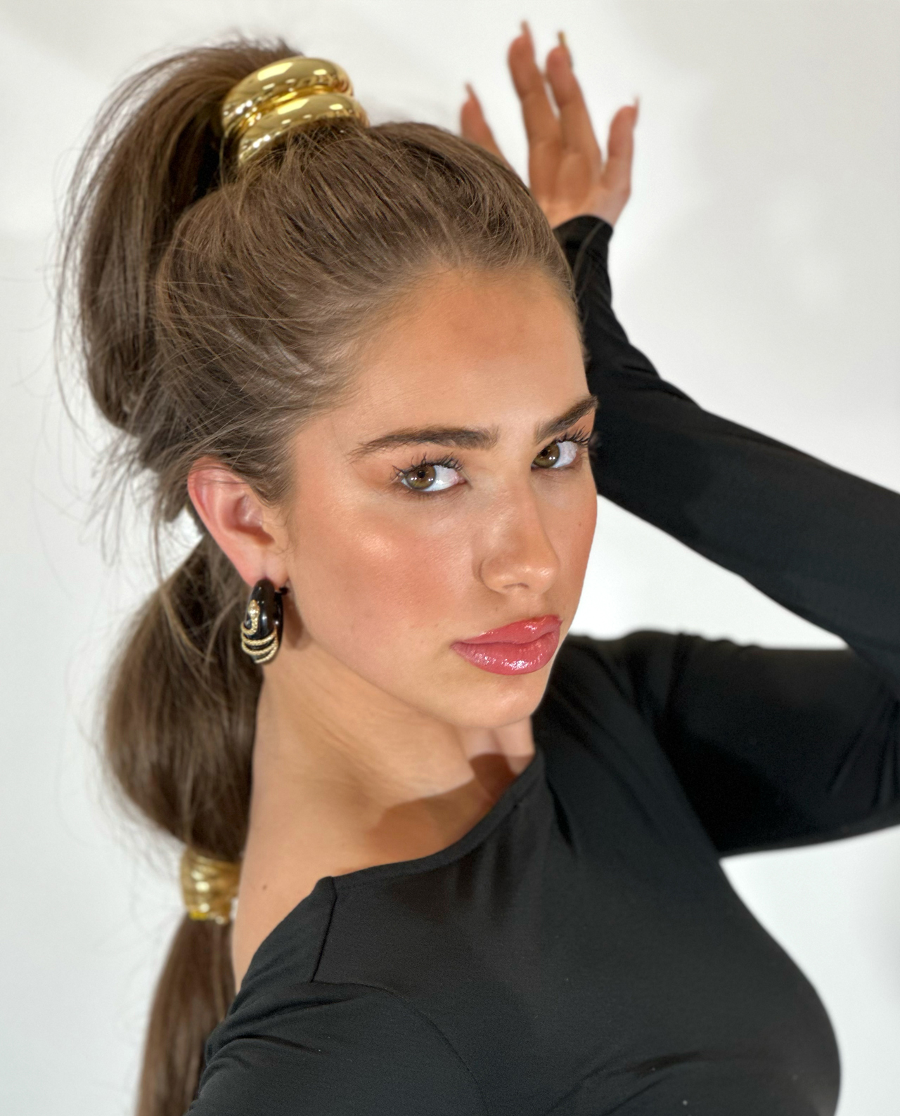 Valerie Snake Creolen Zwart