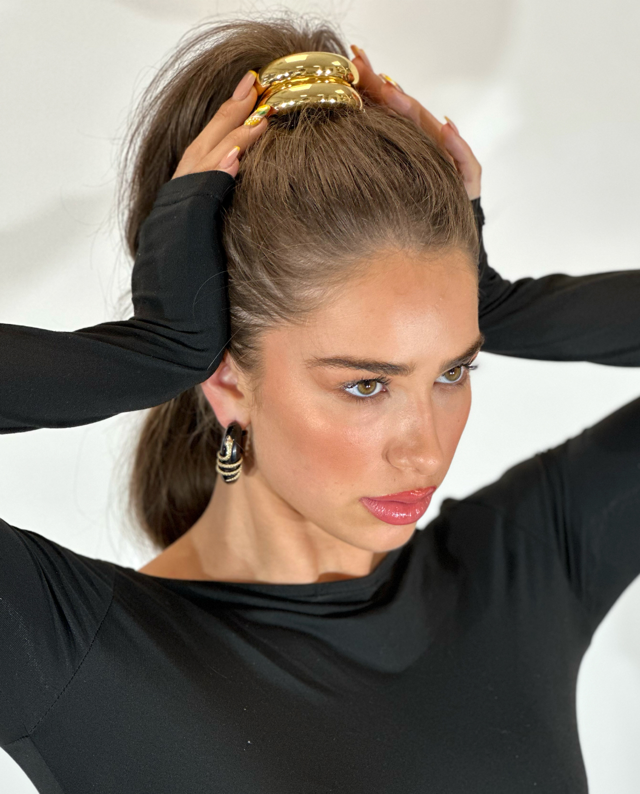 Valerie Snake Creolen Zwart