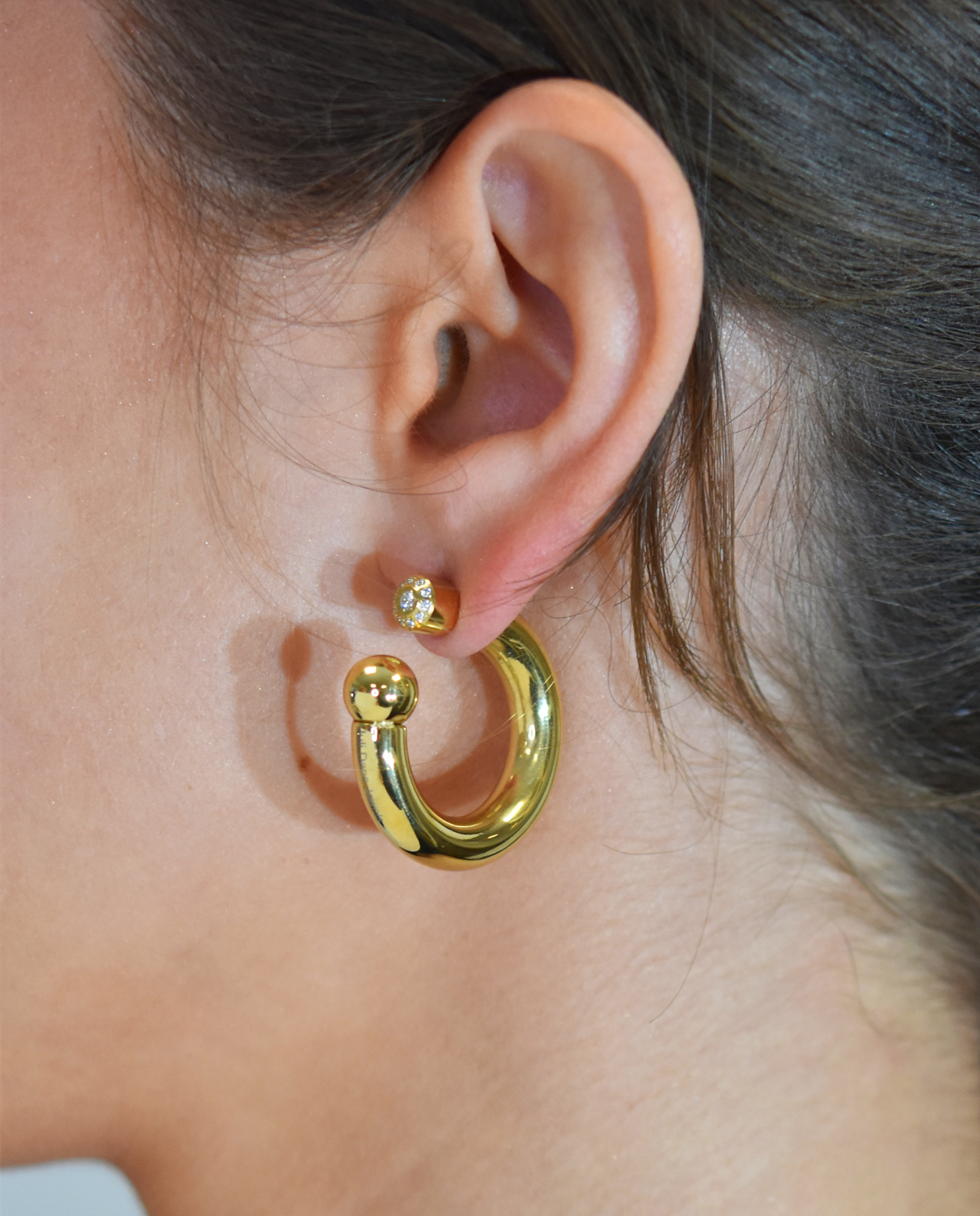Medium Bernice Gemstone Goud