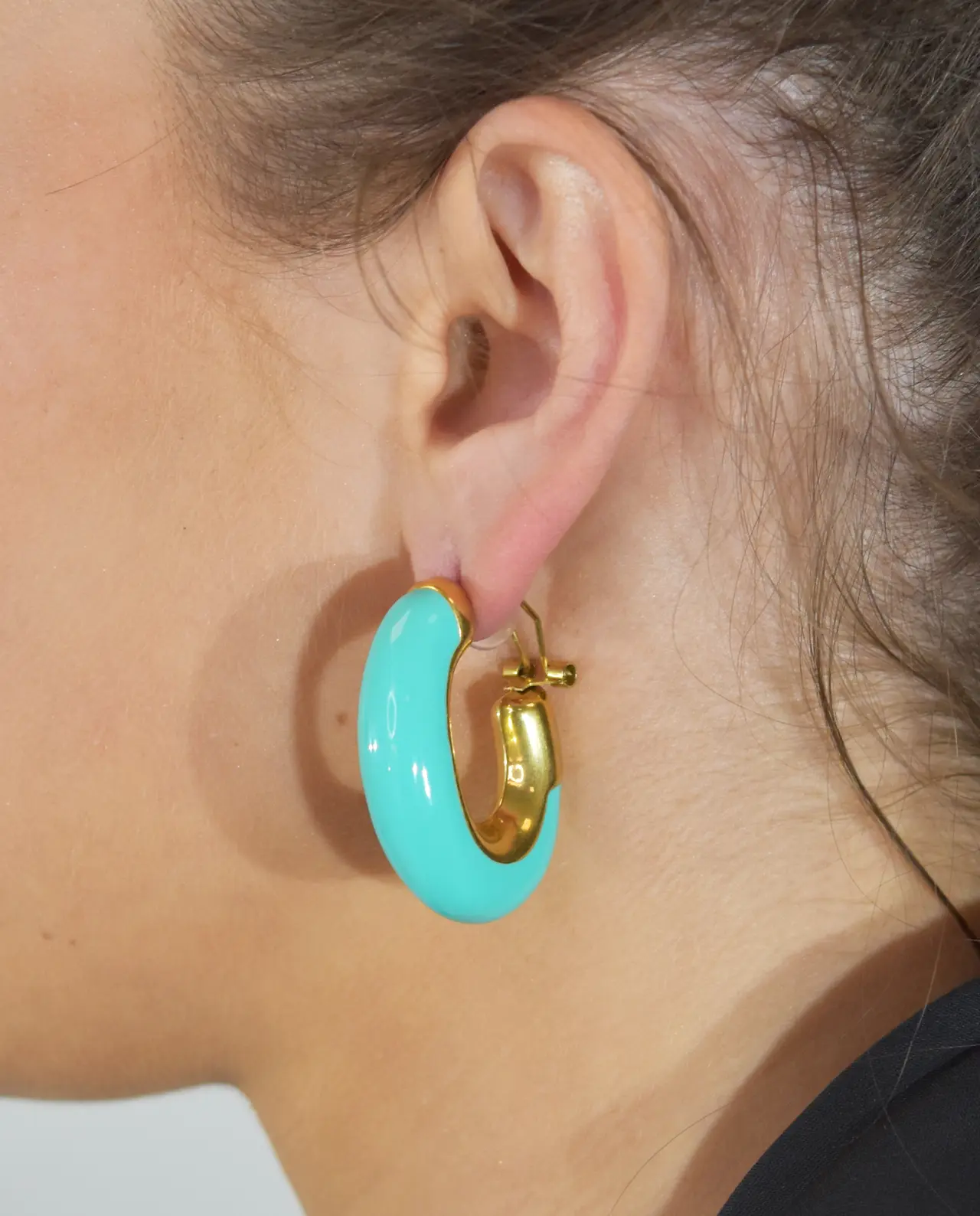 Valerie Emaille Creolen Turquoise