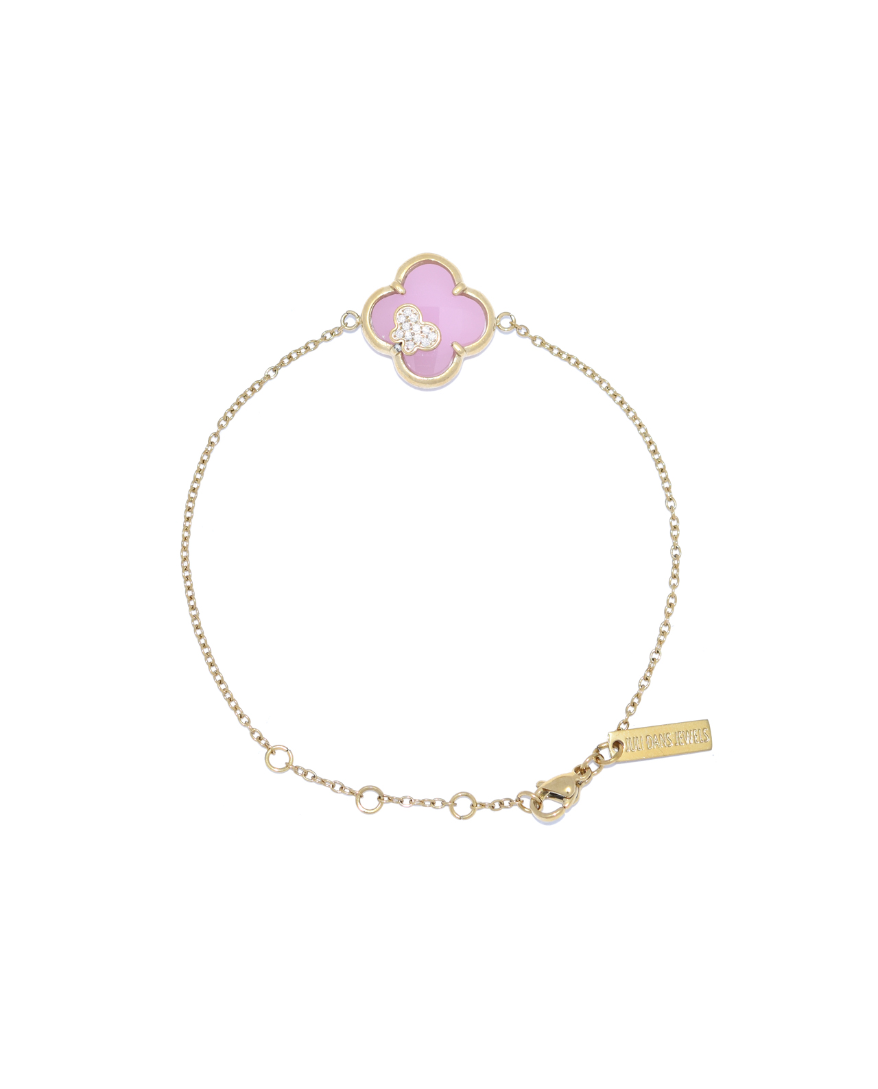 Clover Armband Baby Roze