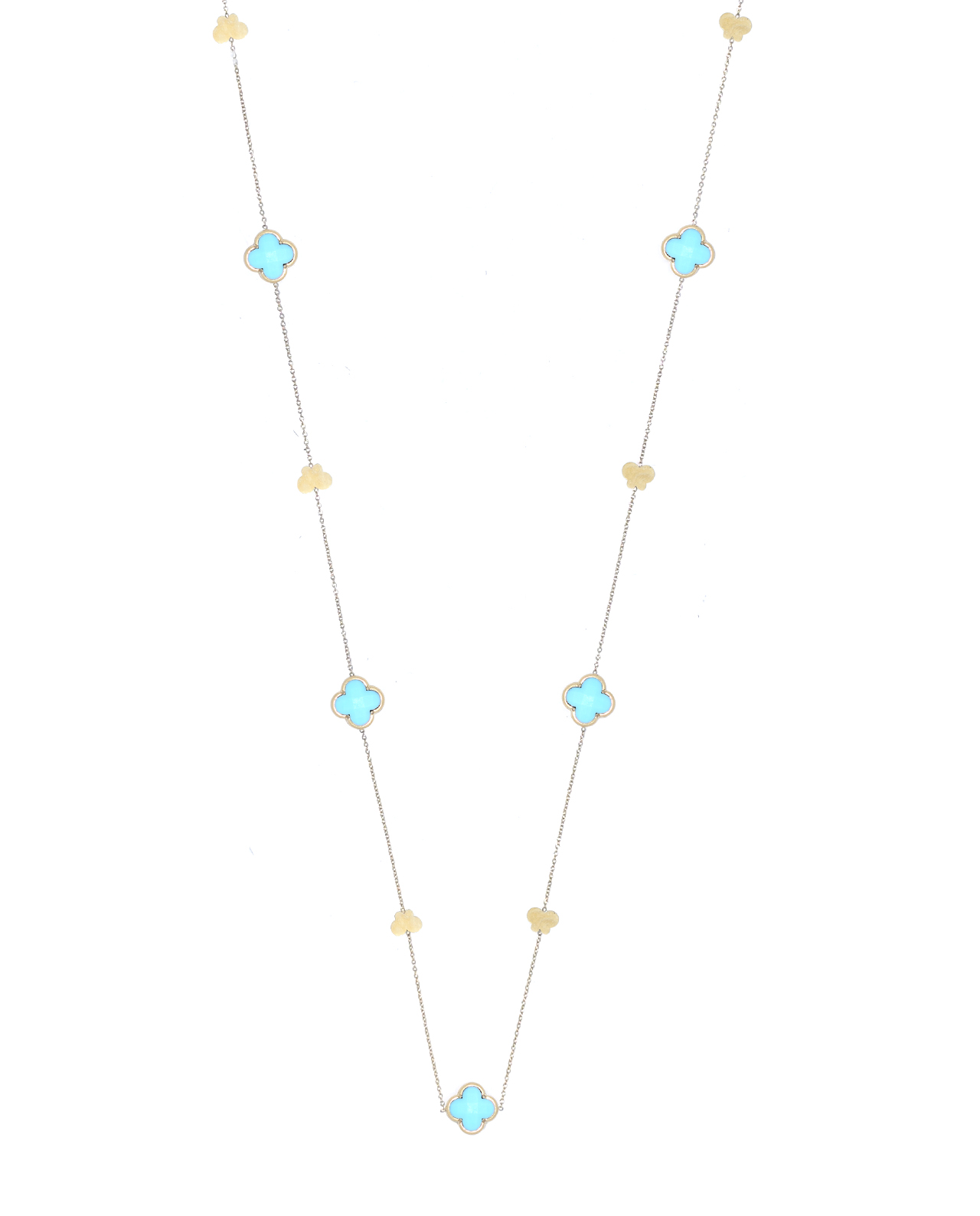 Clover Ketting Baby Blauw (Lang)