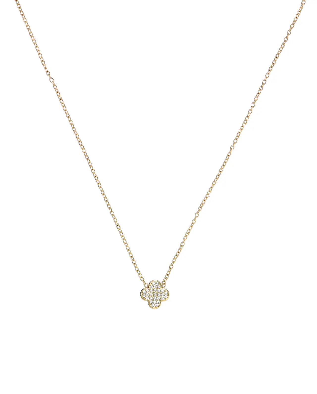 Clover Gemstone Ketting Goud