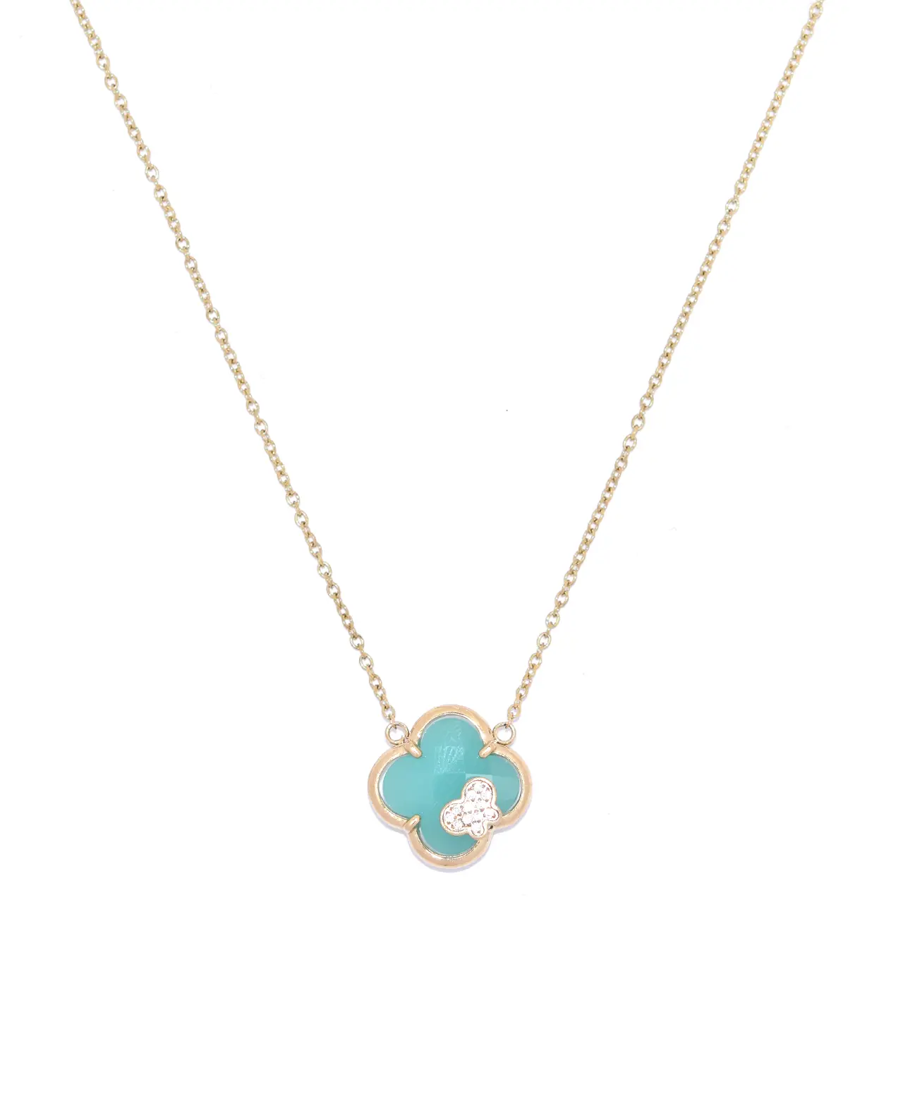Clover Ketting Zeegroen (Kort)