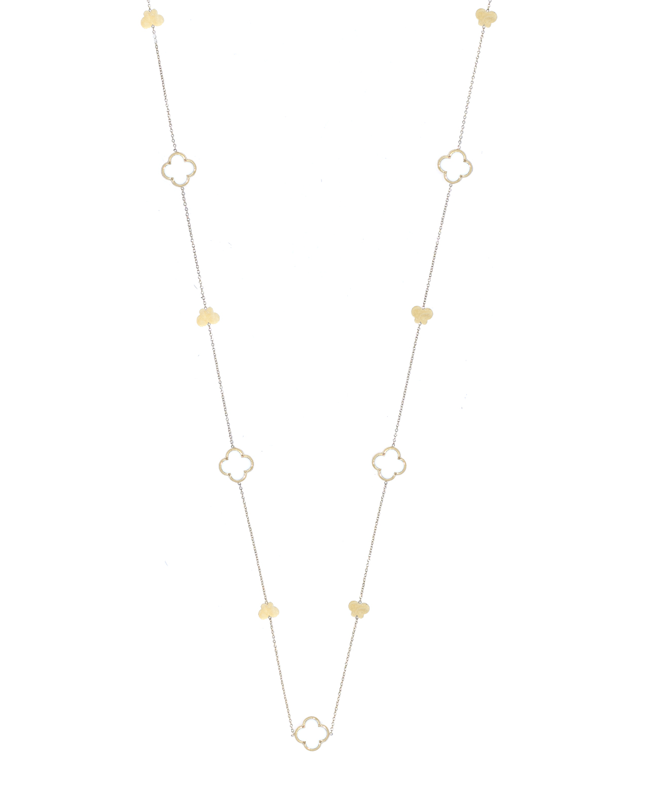 Clover Ketting Wit (Lang)