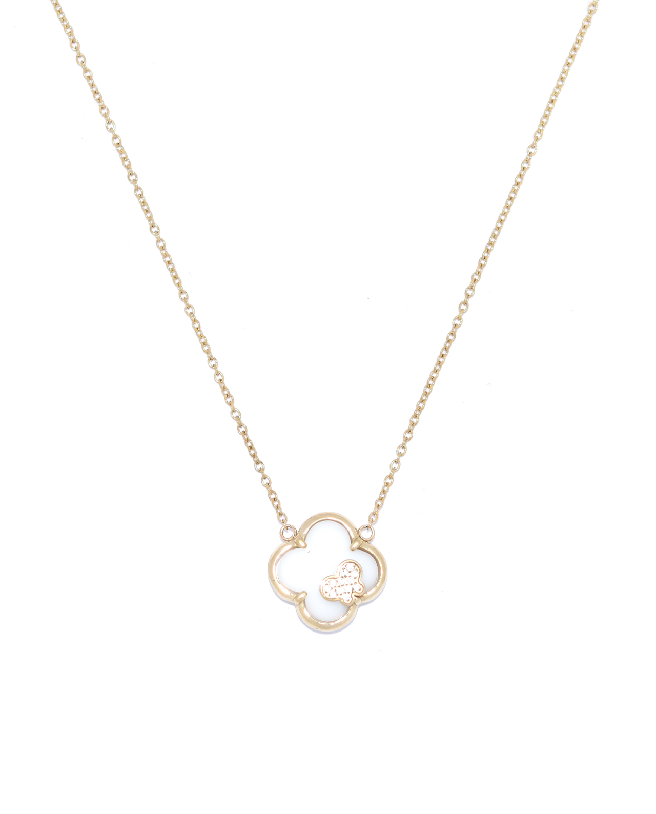 Clover Ketting Wit (Kort)