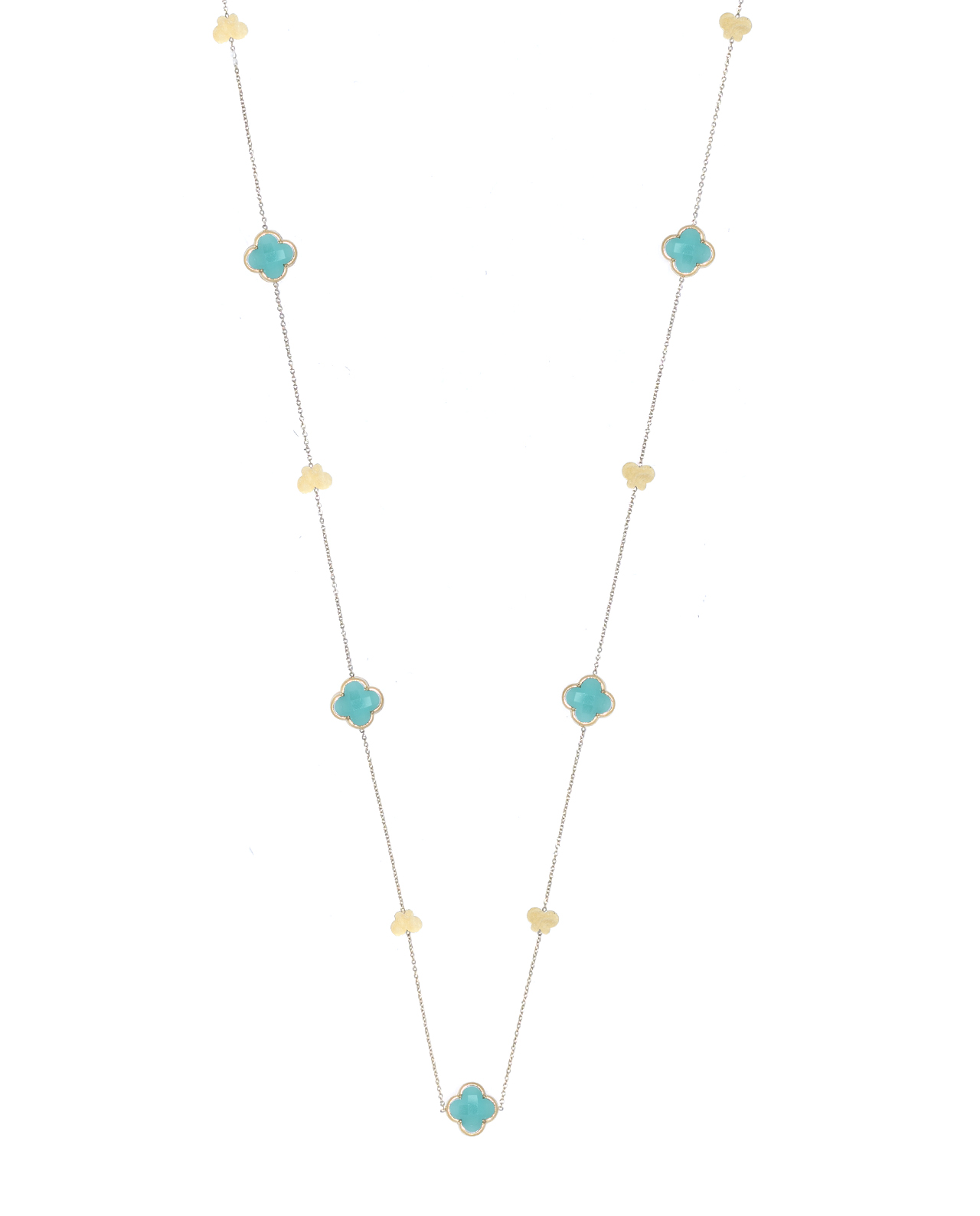 Clover Ketting Zeegroen (Lang)