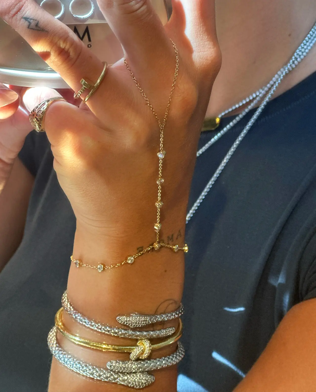 Feline Handchain Armband Goud