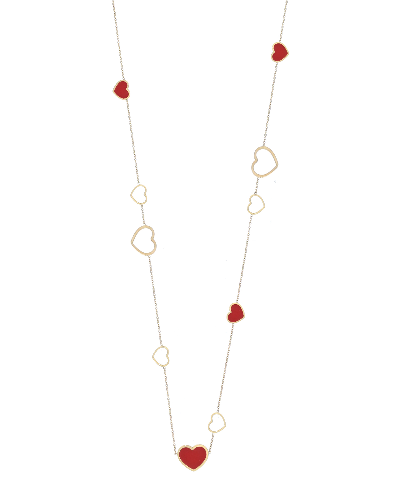Heart Ketting Rood (Lang)
