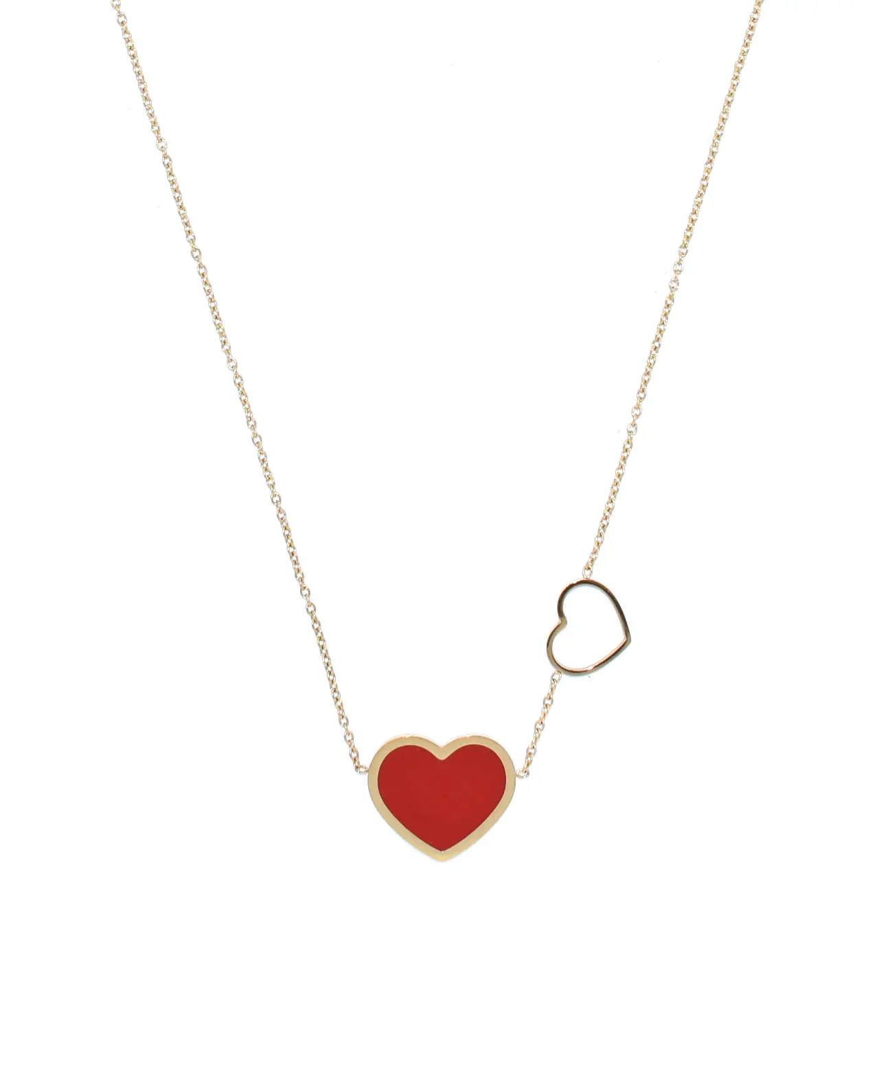 Heart Ketting Rood (Kort)