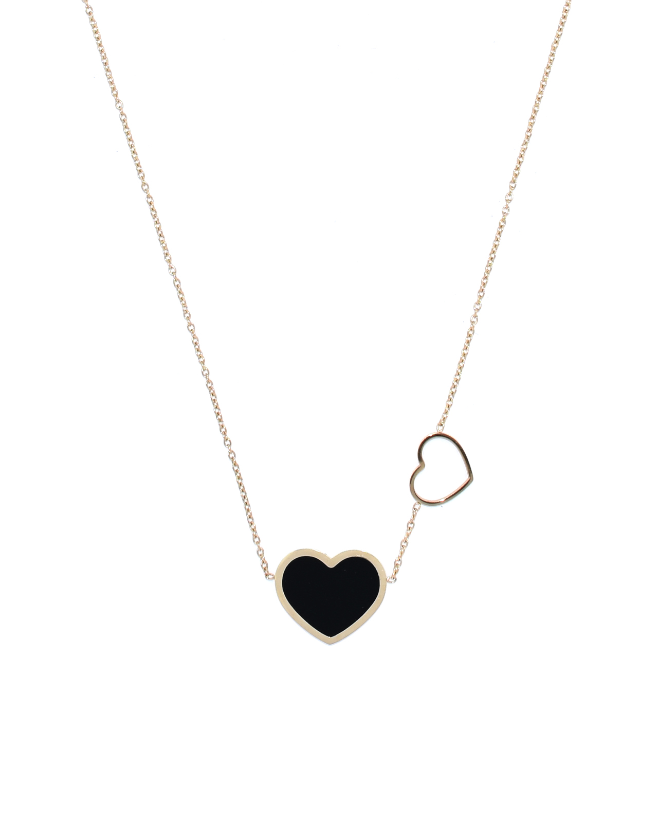 Heart Ketting Zwart (Kort)