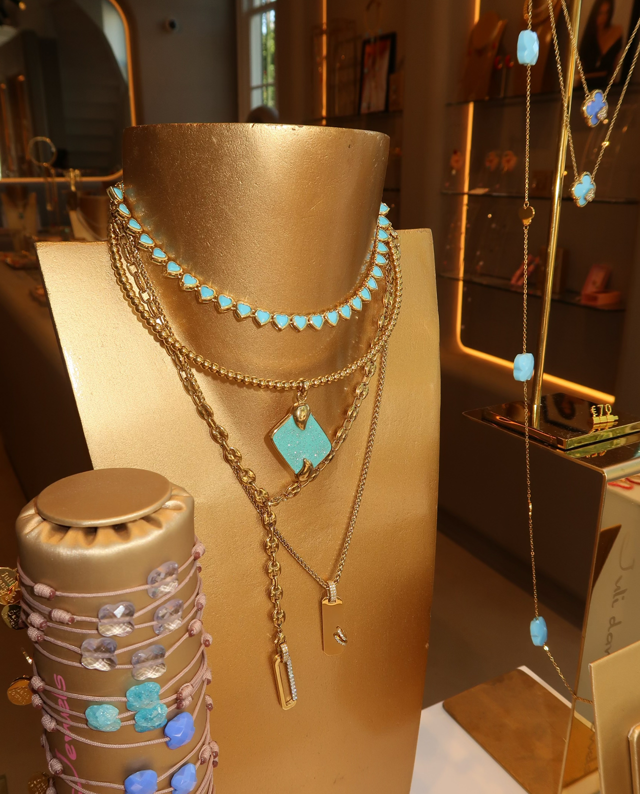 Heart Tennis Ketting Turquoise