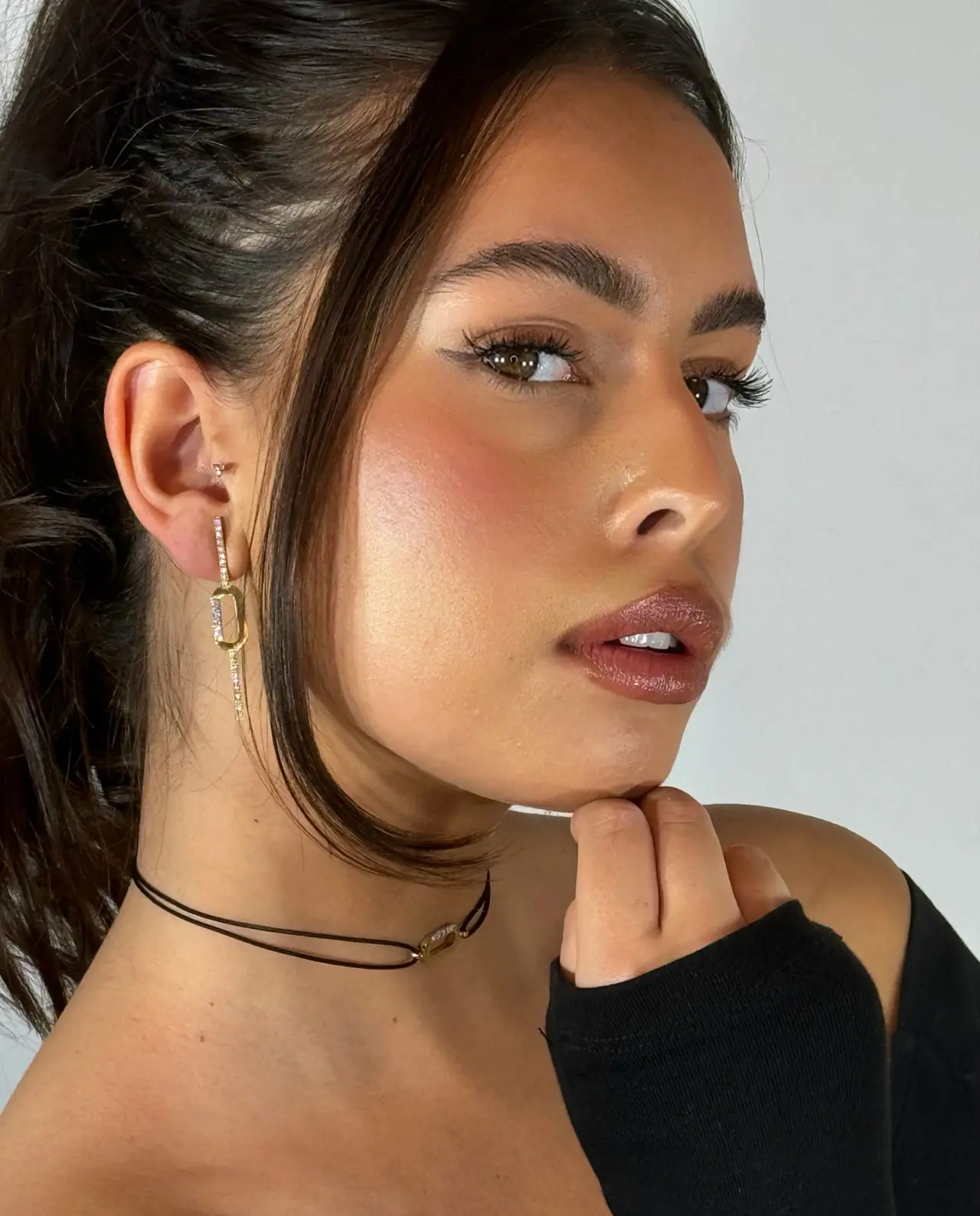 Loulou Lucky Necklace Zwart