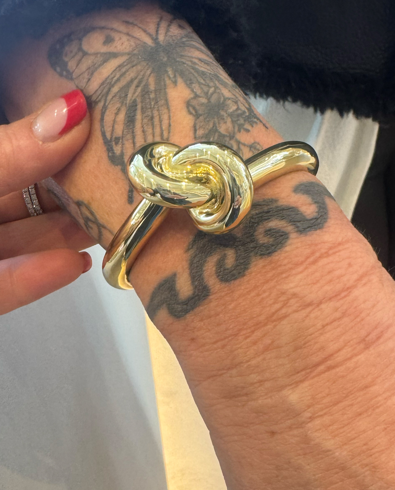 Knot Armband Goud (Breed)