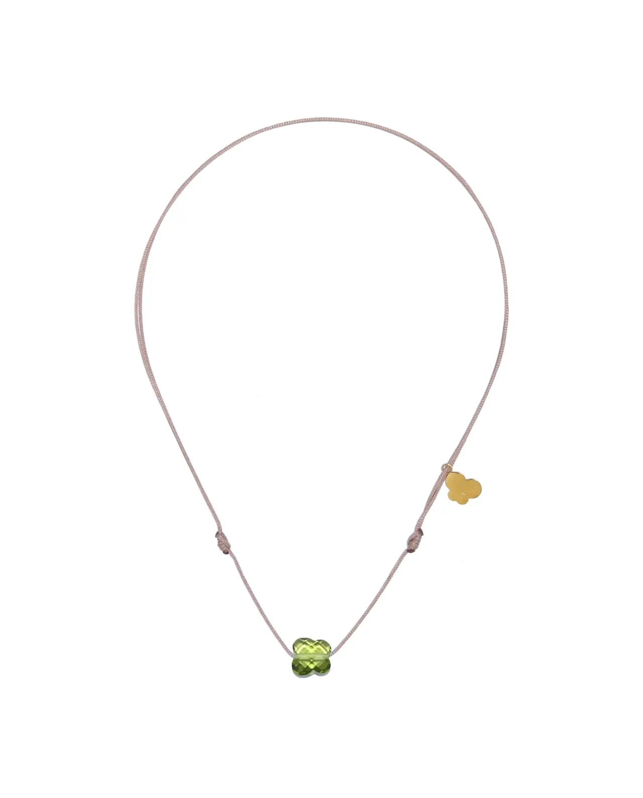 Lucky Necklace Clear Olive Green