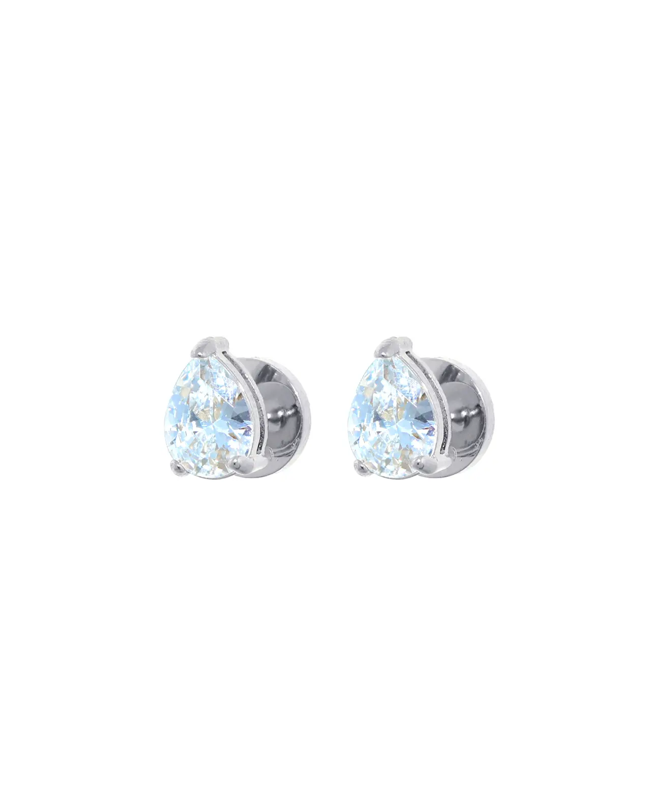 Medium Victoria Pear Oorbellen Zilver (6 x 9 mm)
