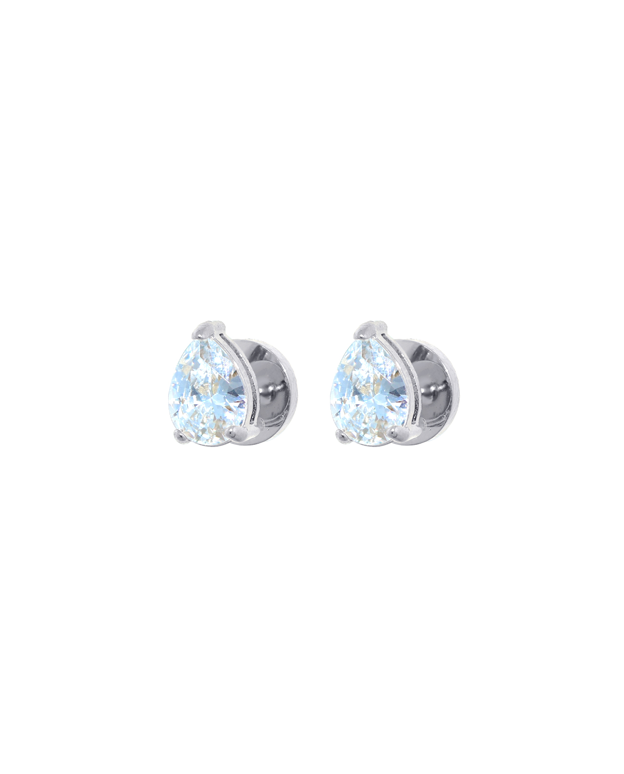 Medium Victoria Pear Oorbellen Zilver (6 x 9 mm)
