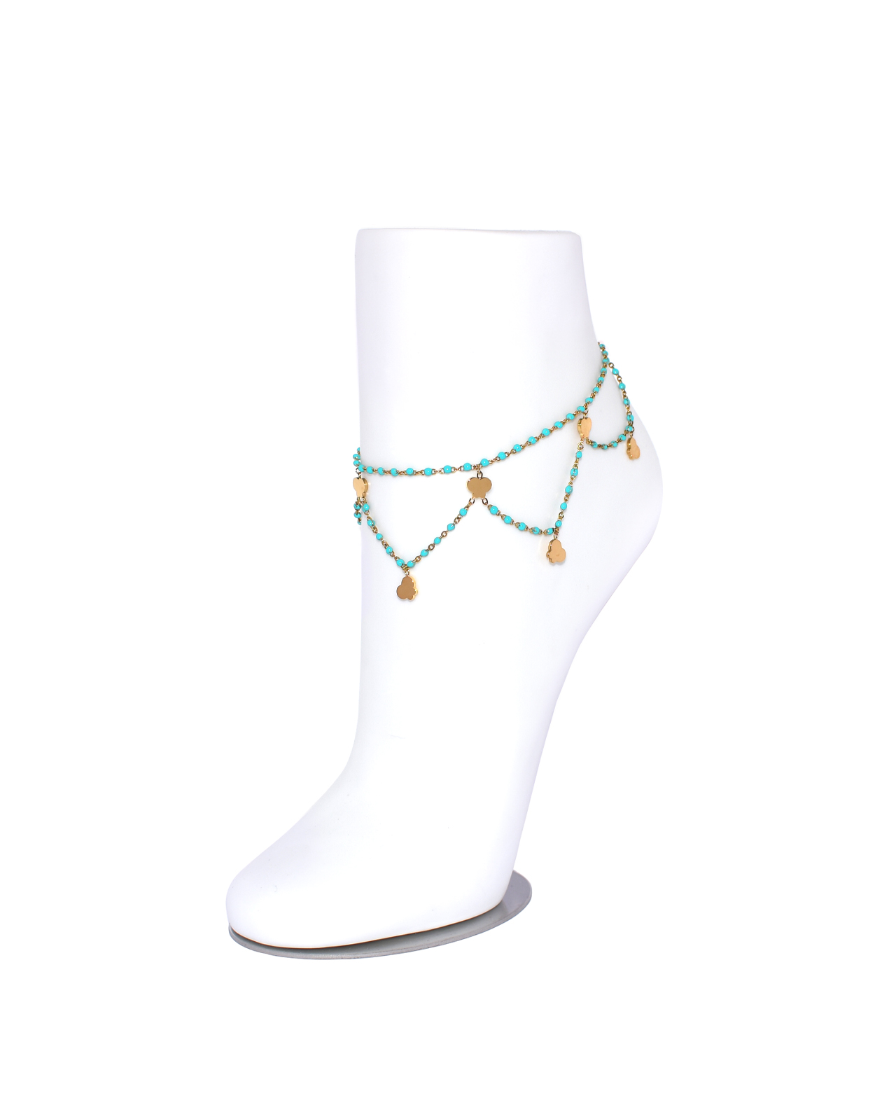 Mini-me Butterfly Enkelbandje Turquoise