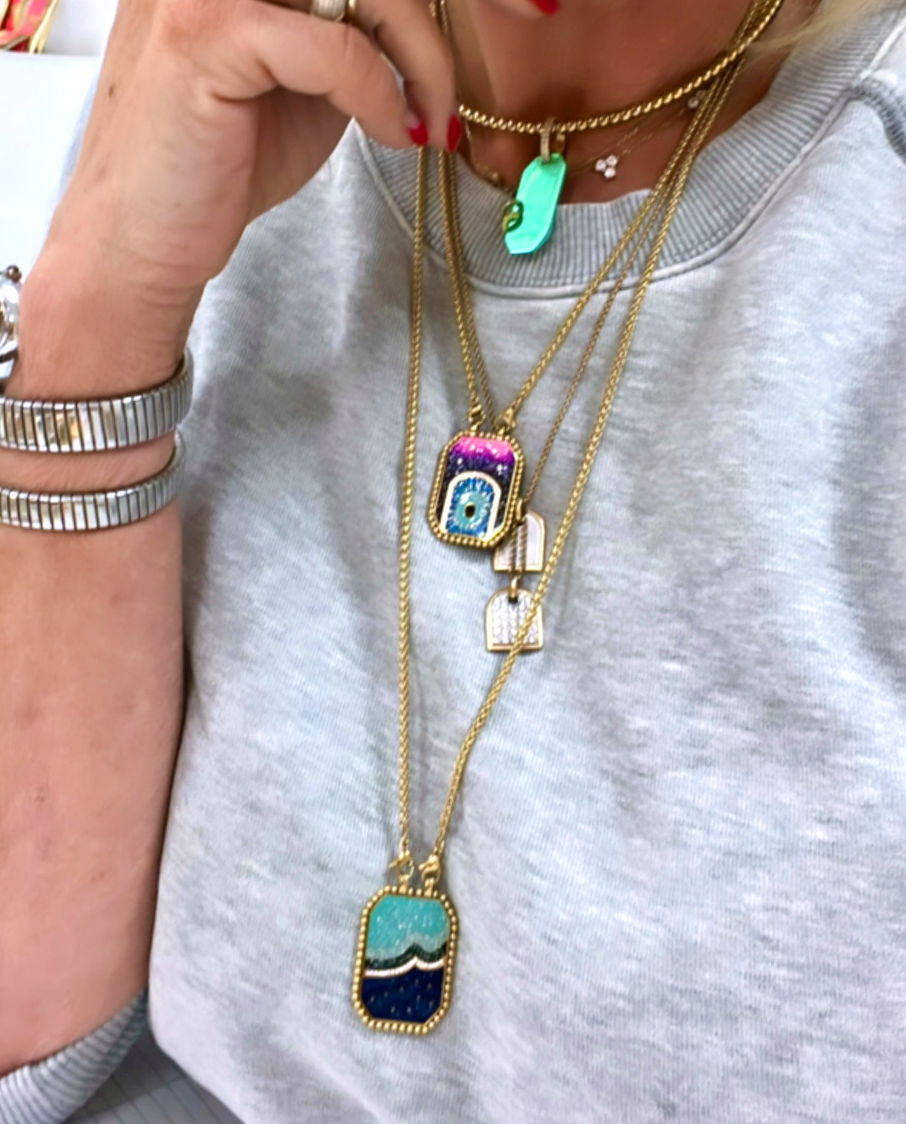 Cher Ketting Multicolor Paars (6 Variaties)