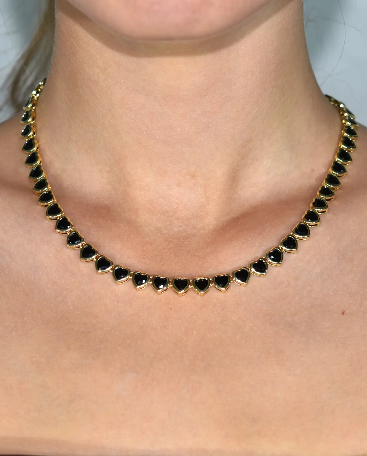 Heart Tennis Ketting Zwart
