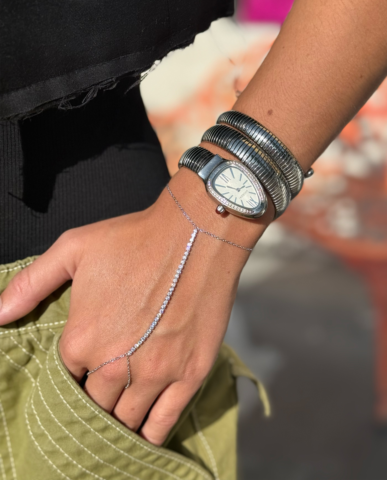 Tennis Handchain Armband Zilver