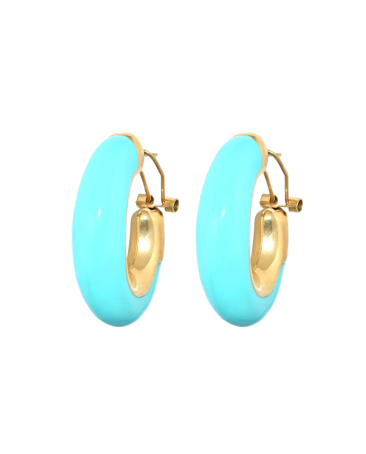 Valerie Emaille Creolen Turquoise