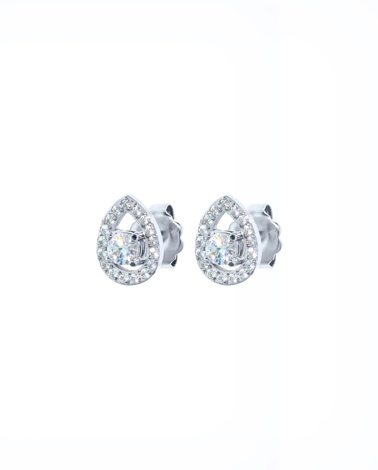 Victoria Open Pear Oorbellen Zilver
