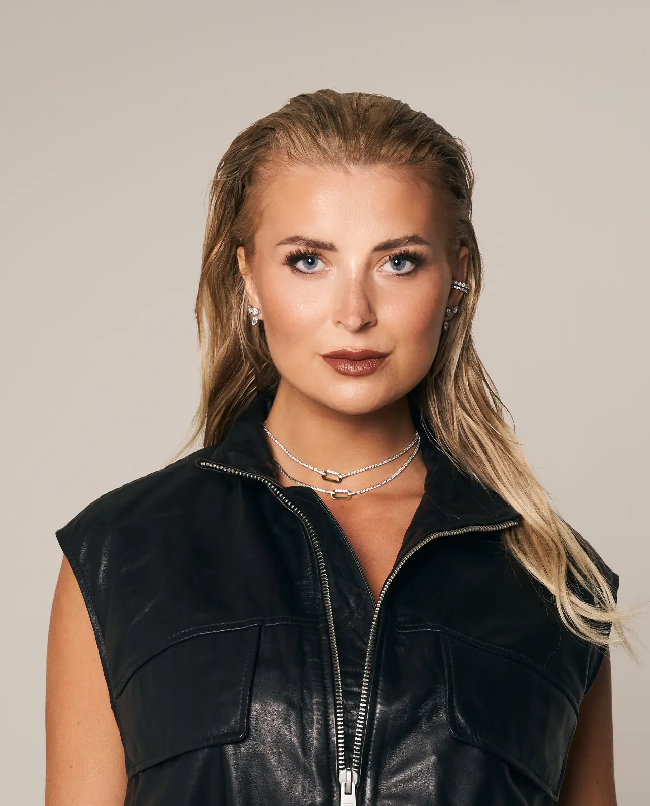 Victoria Pear Jacket Oorbellen Zilver