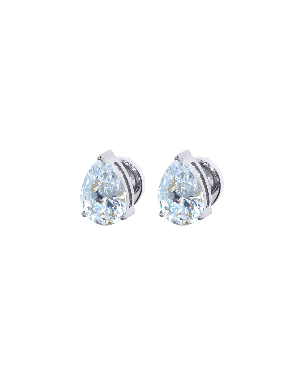 Victoria Pear Oorbellen Zilver (7 x 10 mm)