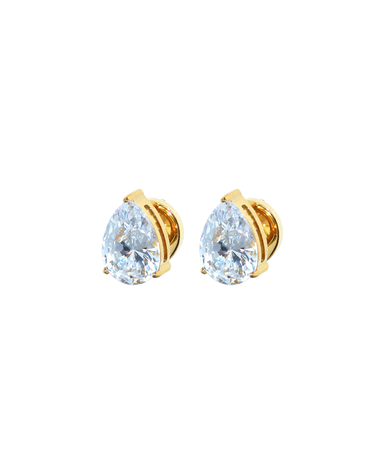 Victoria Pear Oorbellen Goud (7 x 10 mm)