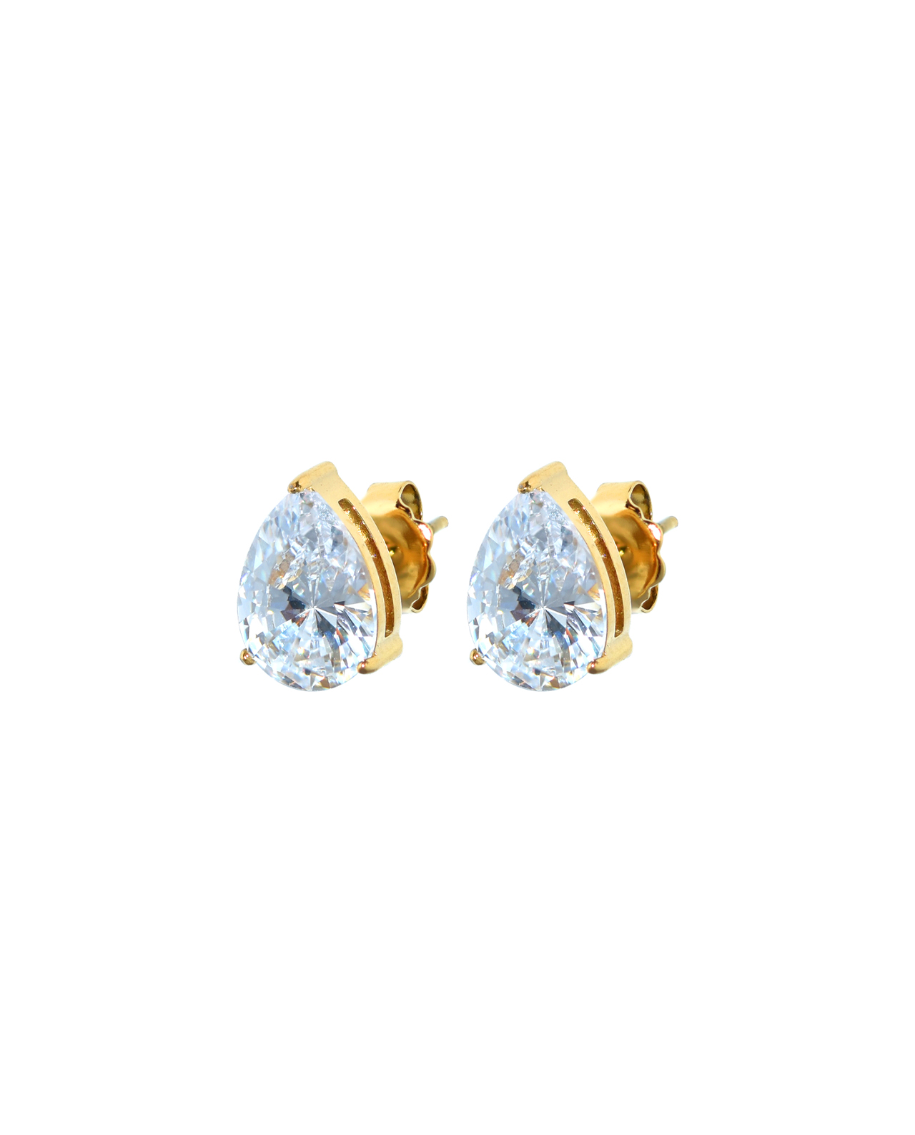 Victoria Pear Oorbellen Goud (7 x 10 mm)